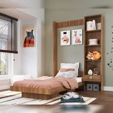 Cama Articulável Vertical Solteiro Com Estante Ih