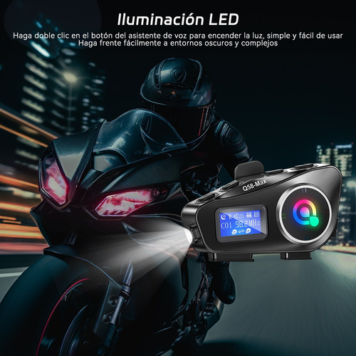 Audfonos Para Casco De Motos Bluetooth5.3 Impermeables Ip67 Foto 6