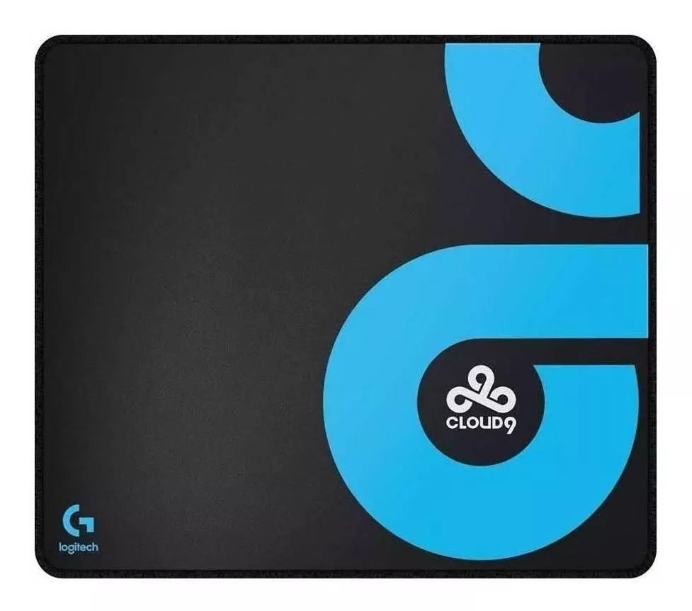 Mouse Pad Gamer Logitech G640 Serie G De Tela Cloud 9 L 400mm X 460mm X 3mm Negro/azul