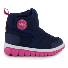 Bota Infantil Feminina Bibi Roller Marinho Hot Pink 1155