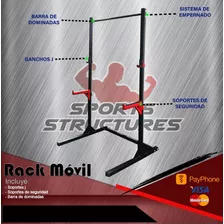 Jaula Rack Movil Crossfit Gym Pesas