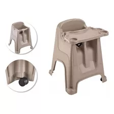 Silla Comedor Para Bebe Pardo X4