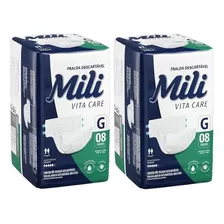 Fralda Geriátrica Mili G Kit 2pct C/16 Unidades