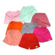 Short Algodón Rustico Combinado C Estampa T 4 Al 16 Verano!