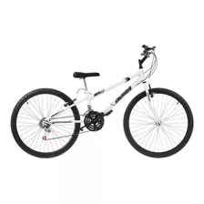 Bicicleta De Passeio Ultra Bikes Bike Rebaixada Aro 24 18 Marchas Freios V-brakes Cor Branco