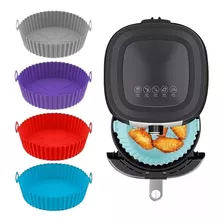 Kit 2 Cestos De Airfryer 20cm Protetor Silicone Fritadeira