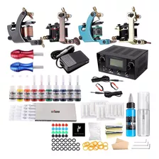 Kit Profesional Tatuaje Tattoo Tatuar Maquinas Tintas New