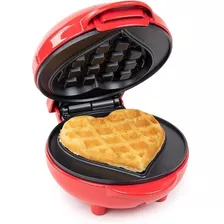 Wafflera Nostalgia Mymini En Forma De Corazón Color Rojo 110v