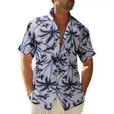 Ropa Para Hombre, Camisa Hawaiana Con Estampado De Árboles,