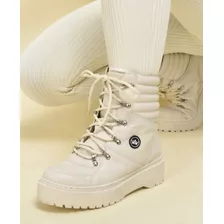 Bota Coturno Off White Maryland