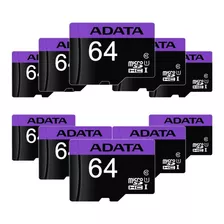 Kit 10 Tarjeta Memoria Sd 64gb Adata Ausdx64guicl10-ra1