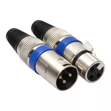 Kit Plug Xlr Marca Csr Macho E Fêmea Conector Microfone