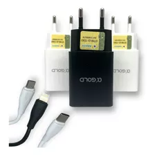 Carregador Rápido 2 Usb 3.1 A Para Tipo-c, V8 E Lightning