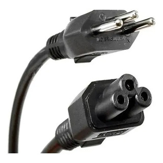 Cabo De Força Notebook 2 Pinos Iec C5 Trevo Preto 127/220v