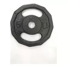 Disco 5lb Hierro Mancuerna Barra Pesa Gym 2.5cm Centro