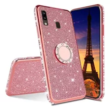 Funda Para Samsung A20 /galaxy A30 Con Soporte Rosa