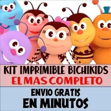 Kit Imprimible Candy Bar Bichikids El Mas Completo