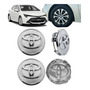 4 Tapones Polveras Gris R15 Toyota Corolla Prius Yaris Hiace