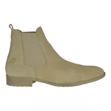 Botina Chelsea Boots Slim Masculino Areia Couro Vaquejad 802