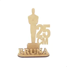 20 Uni. Estatueta Troféu 25cm Oscar Nome Personalizado