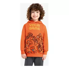 Conjunto Infantil Blusão Com Calça Rovi Kids Laranja