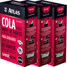 3 Cola Papel De Parede Todos Os Tipos Texturizado Atlas 200g