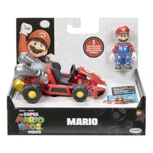 Super Mario Bros. La Pelicula, Mario Kart Racer Con Figura Color Rojo