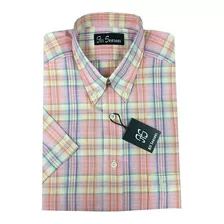 Camisa Sport Manga Corta A Cuadros Corte Regular All Seasons