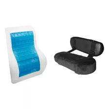 Cojin Respaldar Lumbar Con Gel Tech + Regalo Apoyabrazos