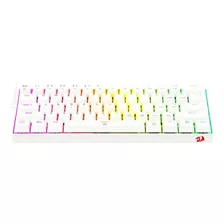 Teclado Mécanico 60% Redragon Dragonborn White K630w Red Blanco Inglés Us