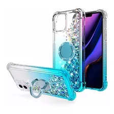 Funda Para iPhone 11 Glitter Cielo Azul Worlmom