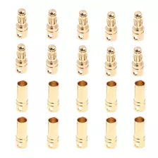 Conector Bullet Gold 3,5mm Motor Esc Banana Plug 10 Pares Rc