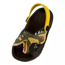 Sandália Infantil Emborrachada Masculina Dinossauro Rex