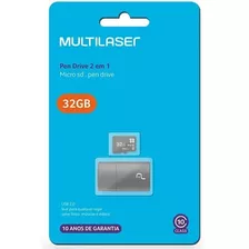 Cartão Multlaser 32gb + Adapt Sd + Pend Classe 10 Full Hd