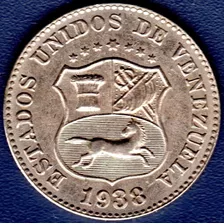 Moneda De 5 Céntimos 1938 Puya