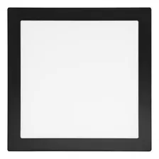 Plafon Led Embutido Quadrado 18w Borda Preta