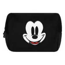 Cosmetiquera Mickey Mouse De Felpa Negra