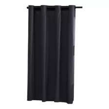 Cortina Corta Luz Blackout Pvc C/ Ilhós 1,40m X 2,30m Altura Cor Preto