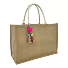 Bolsa De Praia Feminina Palha + Viseira Palha Aba Rígida 