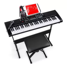 Piano Electrónico Best Choice Products 61 Teclas Led,