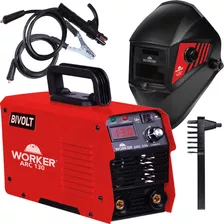 Inversor De Solda Arc 130a Bivolt Tig + Mascara Automática