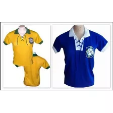 Camisa Retro Copa De 50 Baby Look Seleção Brasileira