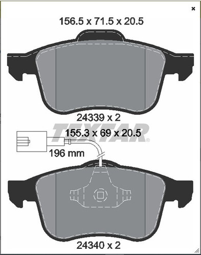 Balatas Delanteras Alfa Romeo 159 2007-2008 Textar  Foto 3