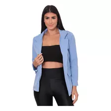 Blazer Feminino Maxi Longo Sobretudo Alfaiataria Luxo Social