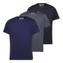 Kit3 Camiseta Masculina Basica100%algodão Premium Casual Fit
