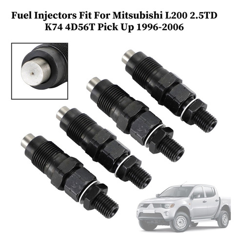 Inyectores De Combustible De 4 Piezas Para Mitsubishi L200 L Foto 8