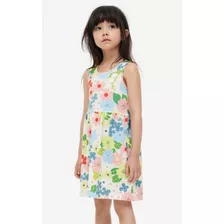 Vestido H&m Niña Verano Sin Mangas. Flores. T6-8 Nuevo 