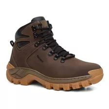 Bota Coturno Adventure Couro Legítimo Original Trilha Oferta