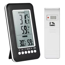 Medidor De Umidade De Temperatura Lcd Interno/externo Com Fi