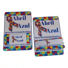 60 Cards + Balinhas Personalizadas Abril Azul 